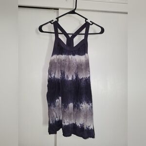 C&C California Navy, Grey and White Tie-dye Tank Top